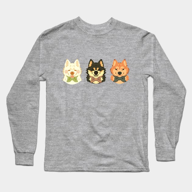 Shiba Inus Long Sleeve T-Shirt by SchmidteGoods